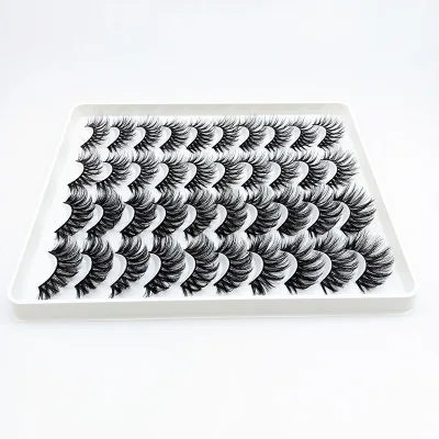 

QUEENA 20 pairs false eyelashes mixed with dense stereo multiple layers 20 pairs natural eyelashes eyeliners set False eyeliner