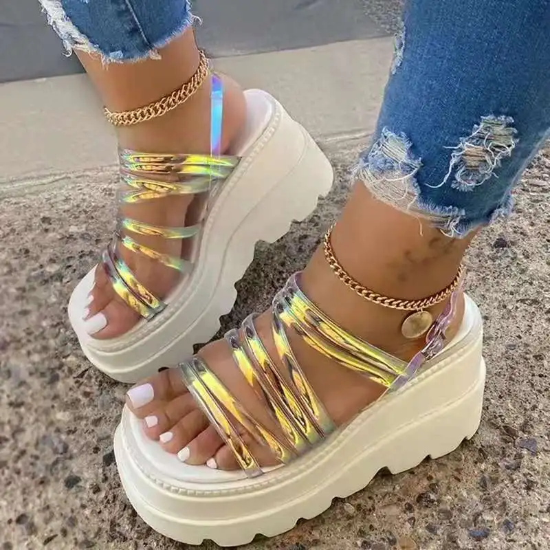 

Big Size 35-43 Fashion Women Platform Sandals Open Toe Buckle Strappy Brand Sandals Women Summer Shoes Woman, Different colors and support to customized