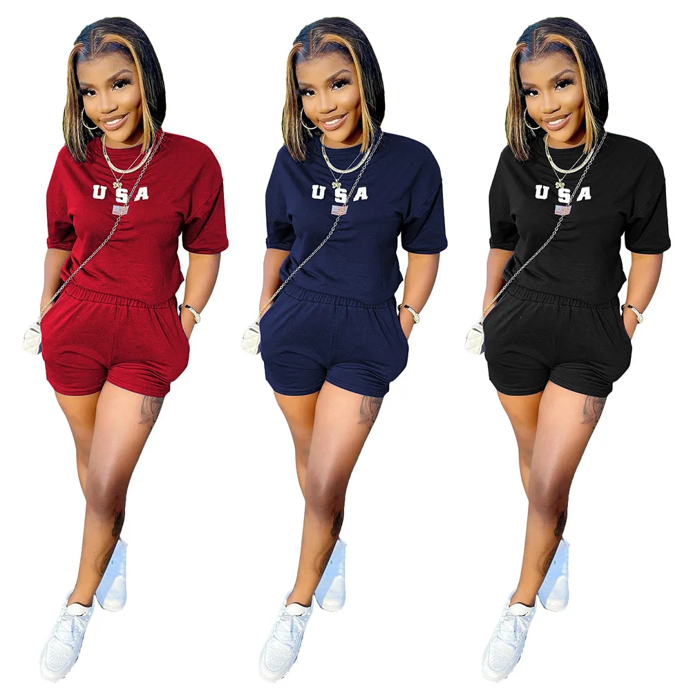 

Wholesale 2 Piece Short Set Women Sports Shorts Ethika Women Set