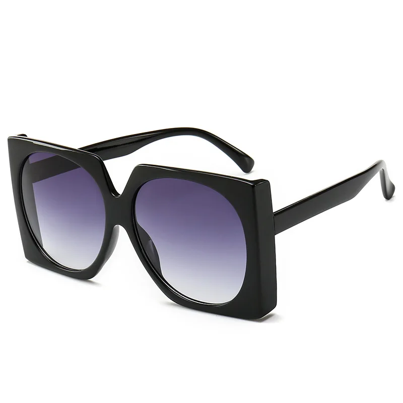 

DCOPTICAL New Fashion 2021 Sunglasses Square Large Frame Half Round PC Frame Metal Hinge Lady Men Shades