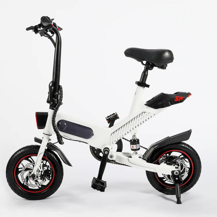 

mini folding e-bike 36V 250w foldable electric bike, White red black