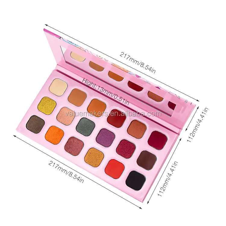 

Customize Logo Naked Eye shadow Pink Palette 18 colors Vegan Eyeshadow
