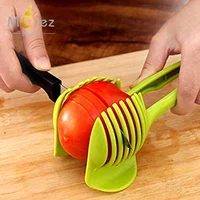 

Morezhome Multiuse PP plastic Tomato Lemon Cutter Handheld Round Fruits Tongs avocado Vegetables Tools Lemon Slicer
