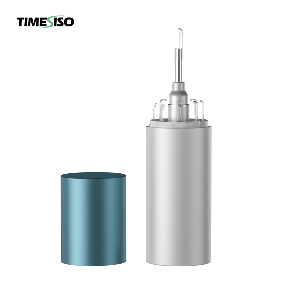 

Wireless Otoscope Ear Cleaning Stick Cotton Bud Machine Vacuum Earwax Removal Silicone Ear Cleaner, Black/green