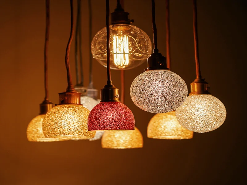 diy bling glass light shades