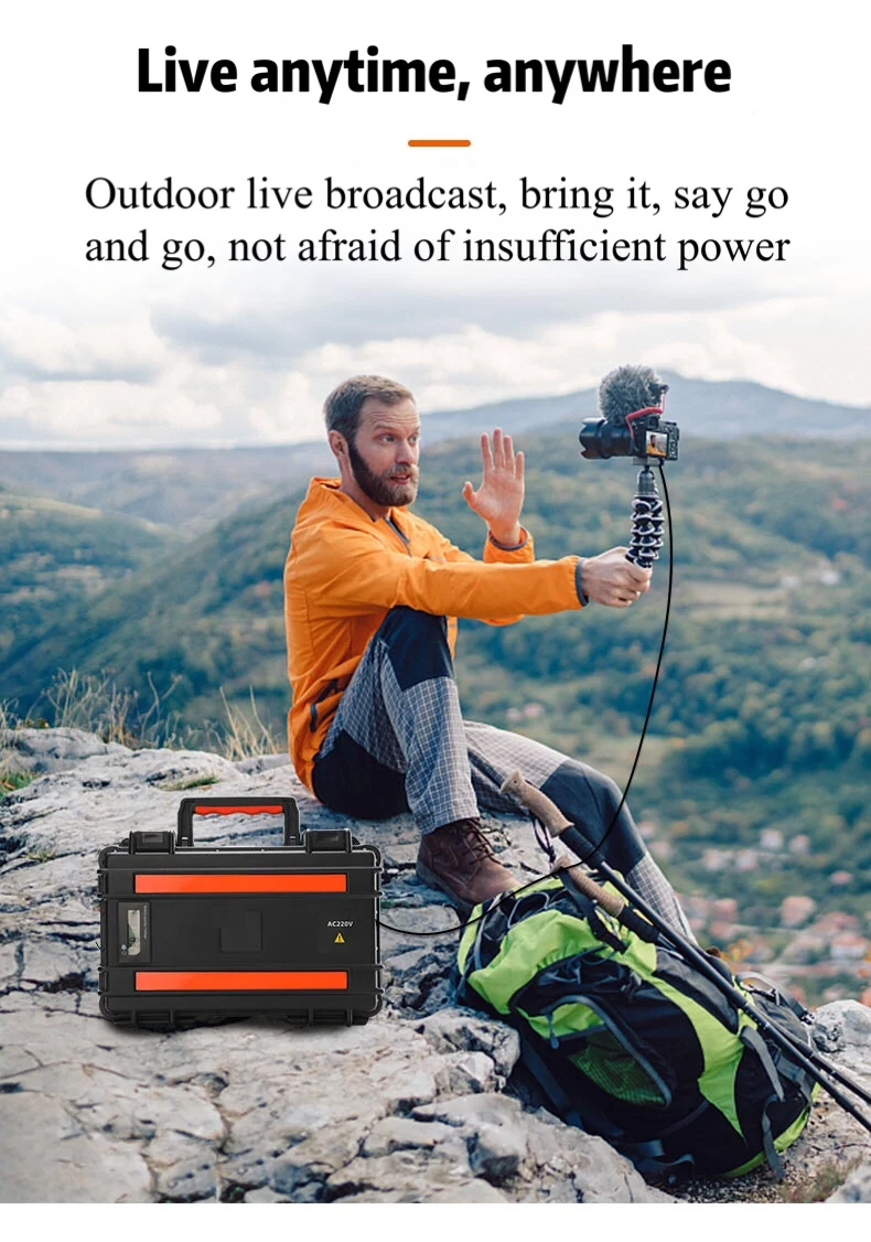 AC&DC 300W Portable Solar Energy Battery Storage Power Bank for Laptop, CPAP, Fan, TV, Outdoor Camping of portable power station