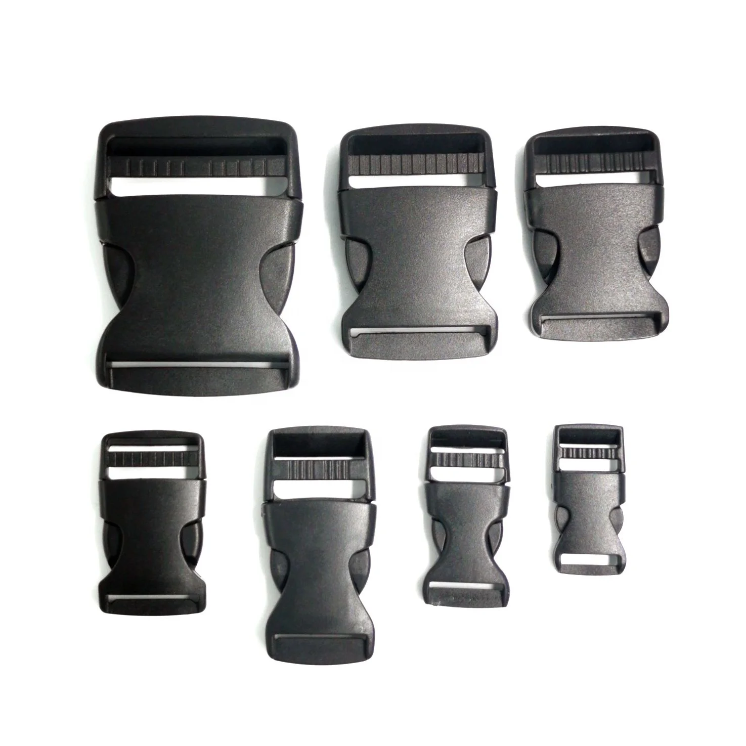 

Square black plastic backpack buckles