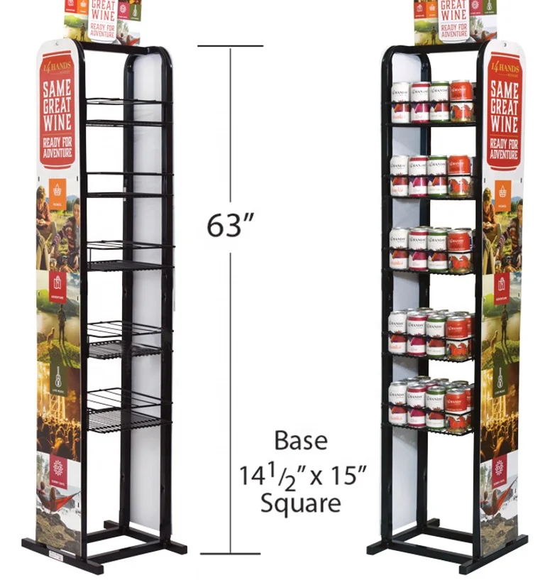 Metal Shop Soda Bottle Display Rack Beverage Display Rack Beverage