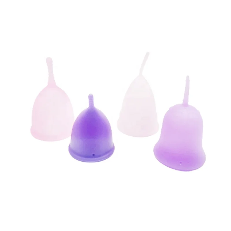 

free sample menstrual cup feminine hygiene health period cup reusable medical silicone safe menstrual cup, Purple /blue/ pink/transparent/customized color