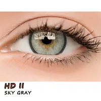 

wholesale natural and beauty eye look 1year use color soft contact lens HD II SKY GRAY