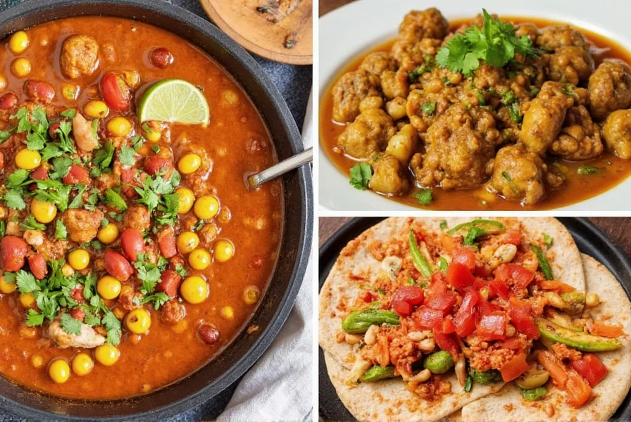 Colorful collage of international dishes featuring cumin including Indian curry, Mexican chili, and Moroccan tagine