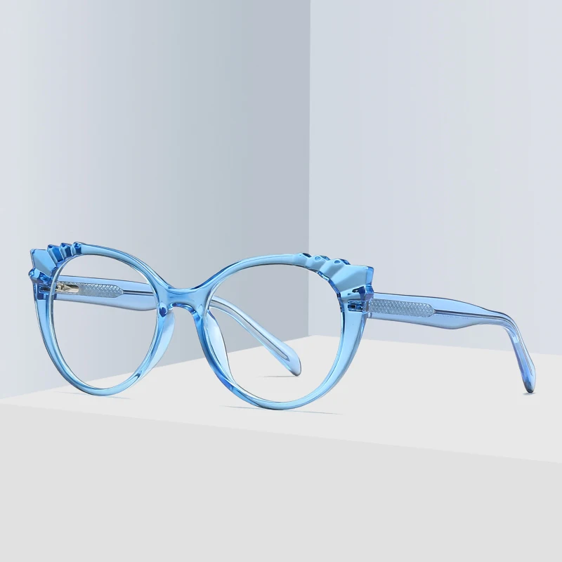 

cat eye eyeglasses frames luxury customizable transparent glasses women men fashion, 6 colors