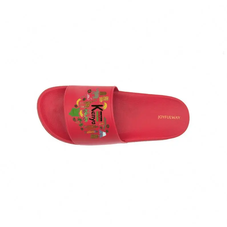 

Comfort soft  slip-on Man UV printing logo brand designer slides men slides PVC slides