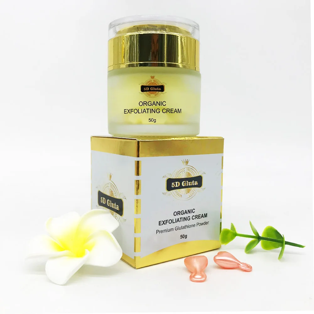 

5D.Gluta.Organic Exfoliaing Cream Premium Glutathione Powder Whitening Bleaching Anti-Tache Face Cream