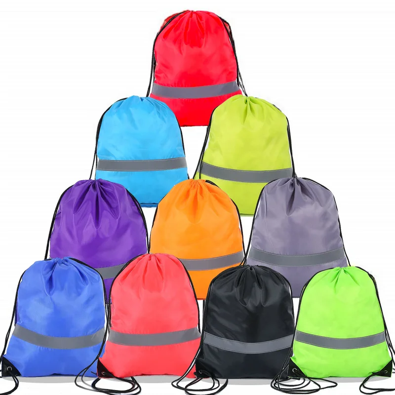 

Original factory cheap 210d colorful polyester draw string sports bag custom promotional gym drawstring bag