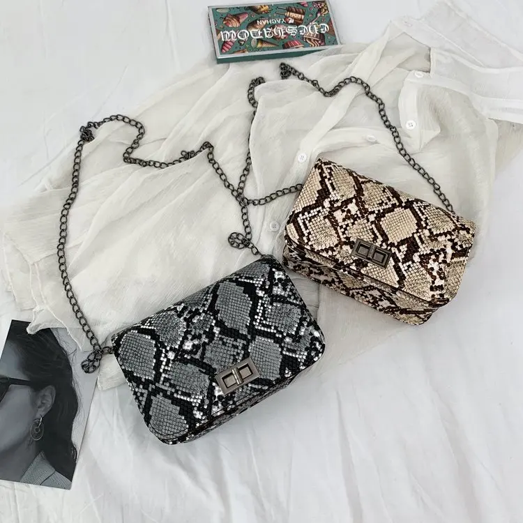 

Wholesale snake skin print handbags women bags designer handbags famous brands PU Leather Waterproof handbags
