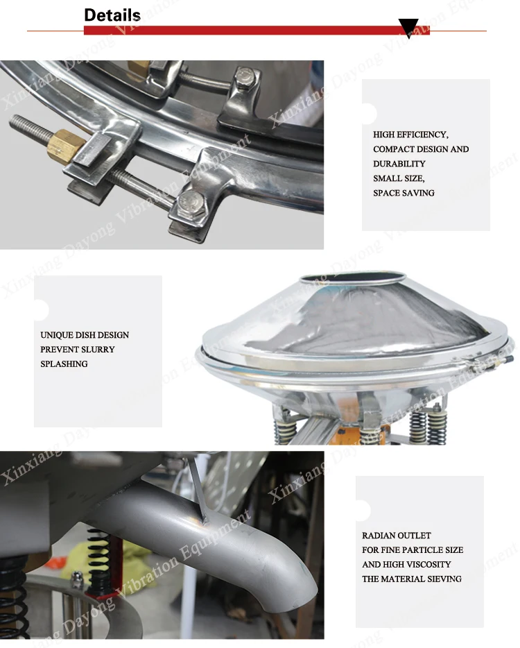 Electric circular high frequency vibrating screens separator