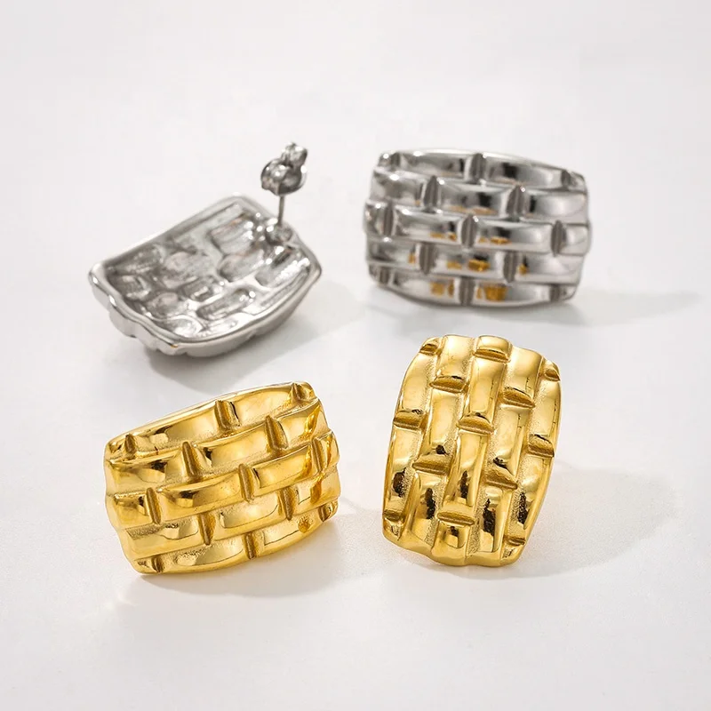 

Stainless Steel Hypoallergenic Jewelry Big Luxury Fashion Non Tarnish Water Proof Party Jewelry Fashion Stud Earrings