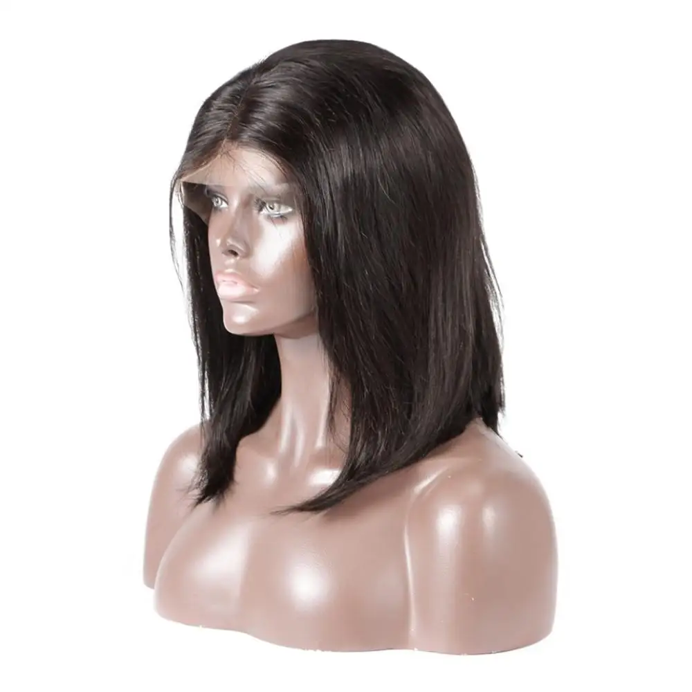 

180 Density Glueless Short Hd Full cheap straight bob human hair wig Straight Pixie Cut 360 Transparent Lace Front bob wigs