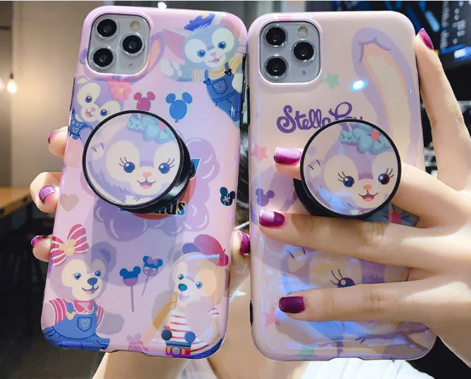 

Fashion Cartoon Cute Duffy Bear Stellalou Bunny Case for iPhone 12 Pro Max 11Pro 11 7 8 X XR Xs Max, Colorful