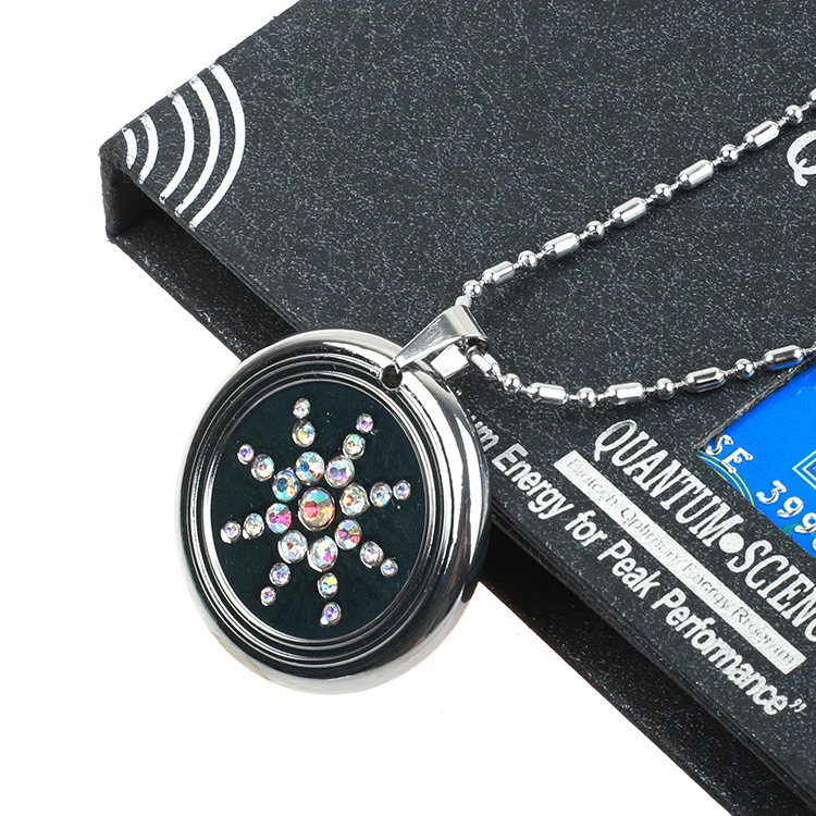 

stainless steel Scalar Quantum Energy Pendant Japanese Science Technology Pendants With FIR Stone With Rope Chain Necklace