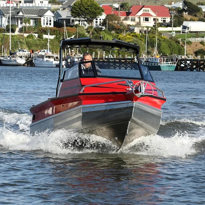 19ft Fisher fully welded aluminum sport pleasure offshore fishing targa boat with Bimini
