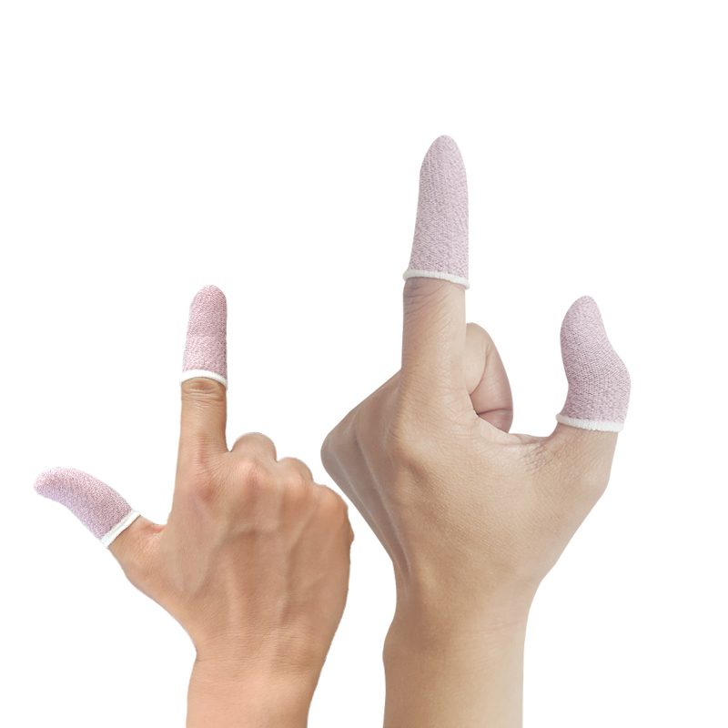 

Gaming accessories anti sweat mobile game controllers Fiber Finger Gaming Sleeve For MOBA, Pink