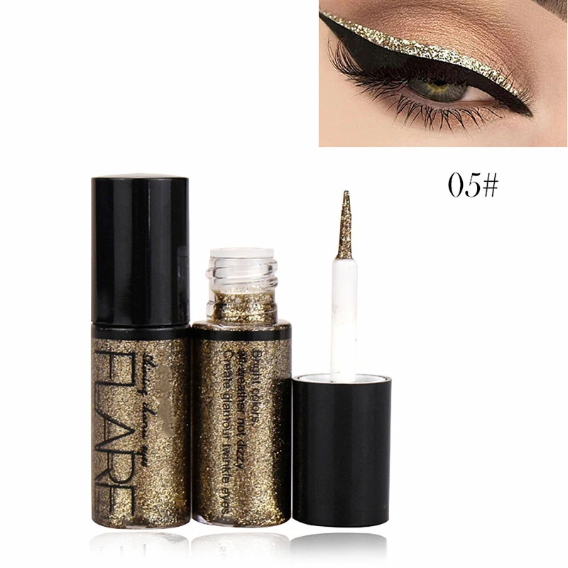 

Yuxi Professional New Shiny Liquid Glitter Eyeliner Cosmetics Eyeliner Waterproof For Women Makeup Beauty