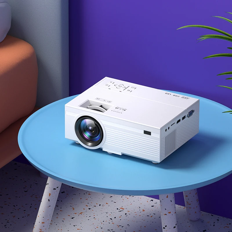 

M8-G Mini 4k Projector Home Theater Movie Led For Phone Projector Android Projector Support 1080p, White