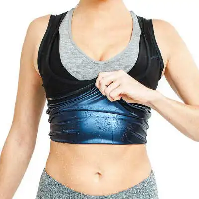 Womens Adjustable Neoprene Sauna Waist Trimmer Tops Sport Sweat Vest