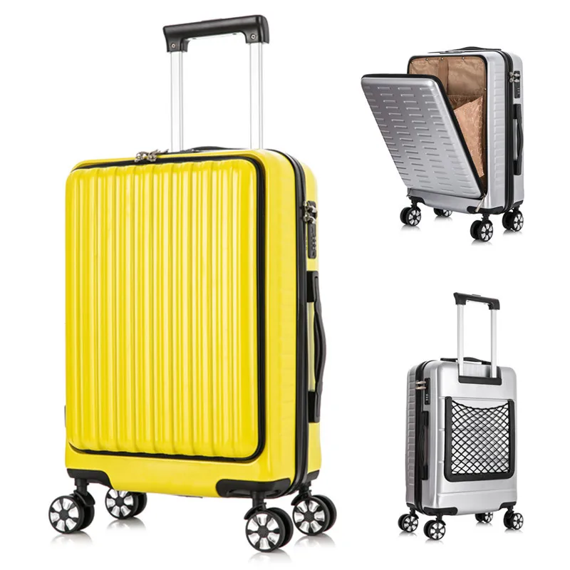 

YX16845 YoiXin Zipper Business Trolley Travel Luggage And Case Front Opening Multifunction Luggage Suitcases