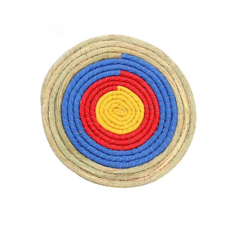 

Archery shooting straw/grass target diameter 50cm Thickness 2cm with shooting target papers