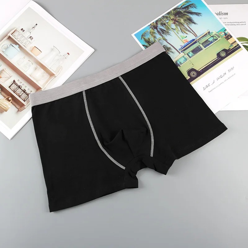 L-4XL promotional cheap simple cotton men boxer underwear