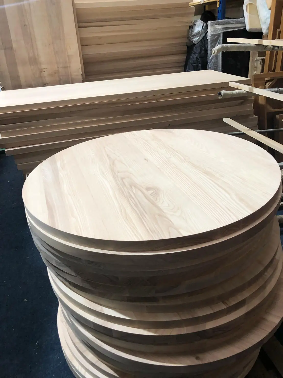 Modern Special Oak Wooden Furniture Solid Wood Table Hotpot Ash Top