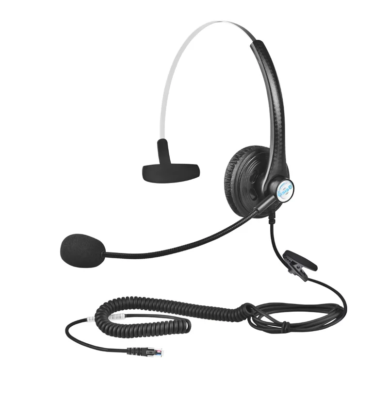 

Amazon hot selling single ear rj9/ rj11 cancellazione di rumore call center cuffia telefonica cuffia con microfono per ufficio