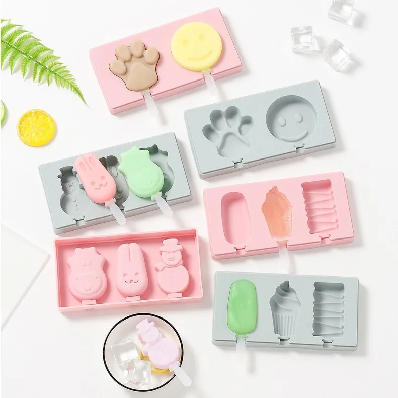 Bpa Free Bunny Silicone Ice Cream Mold Silicone Popsicle Mold Ice Pop ...