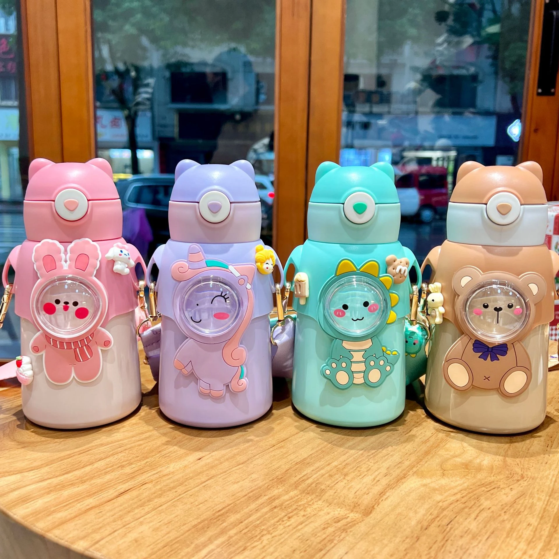 

H42 Cute Cartoon Cute Water Bottle kids stainless steel vacuum flask travel drinking thermos water bottle for kids