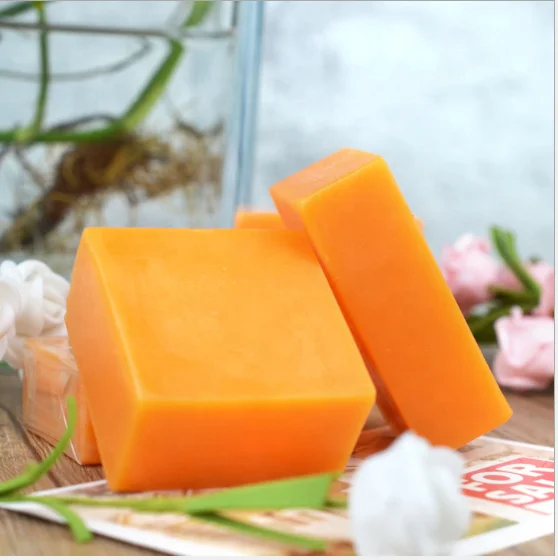 

Wholesale organinc kojic original acid soap natural moisturizing kojic soap face clean body wash whitening kojic acid soap, Orange