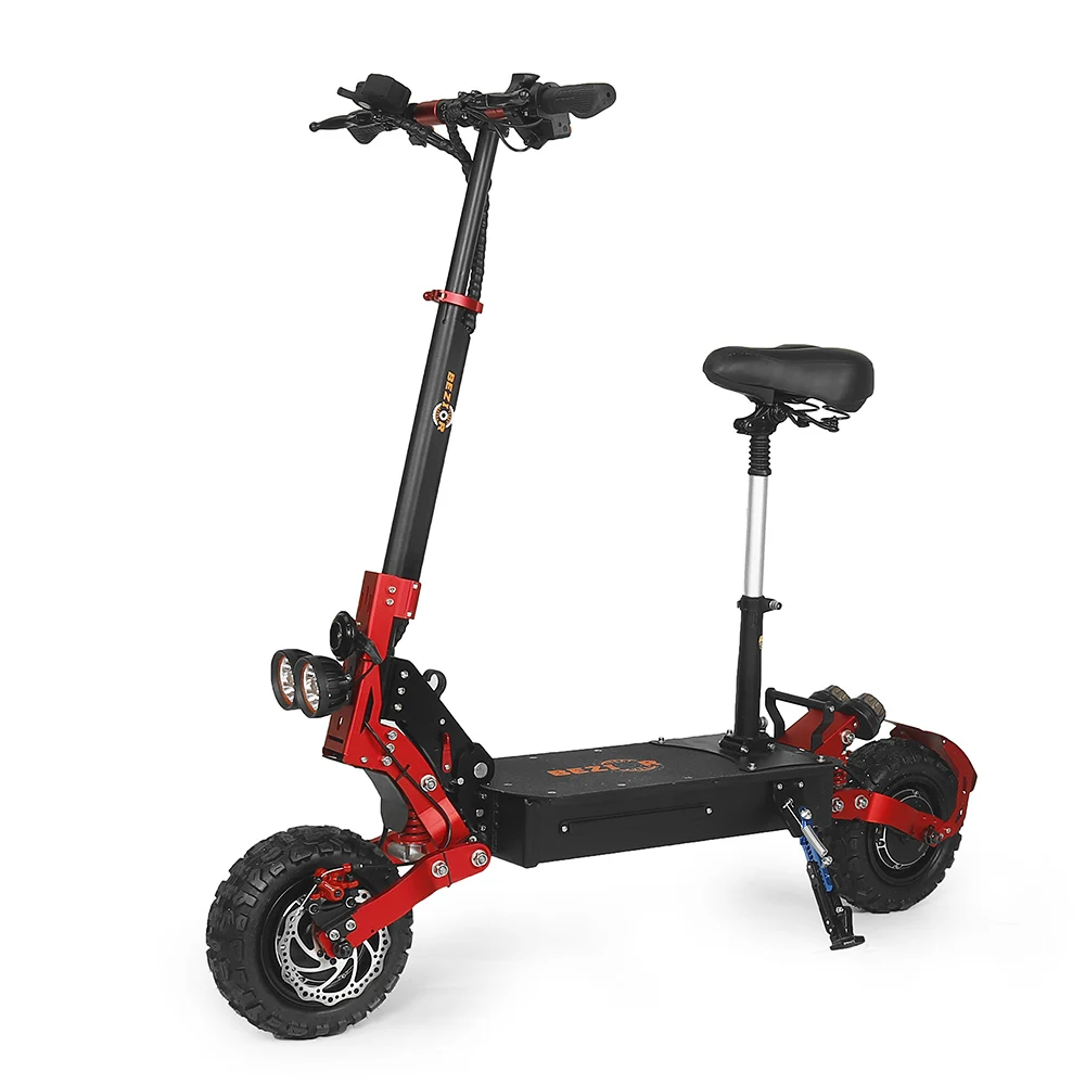 

EU warehouse BEZIOR S2 foldable electric scooter 21Ah battery 2400W dual motor dual controller speed up to 65Km/h 11inch wheels