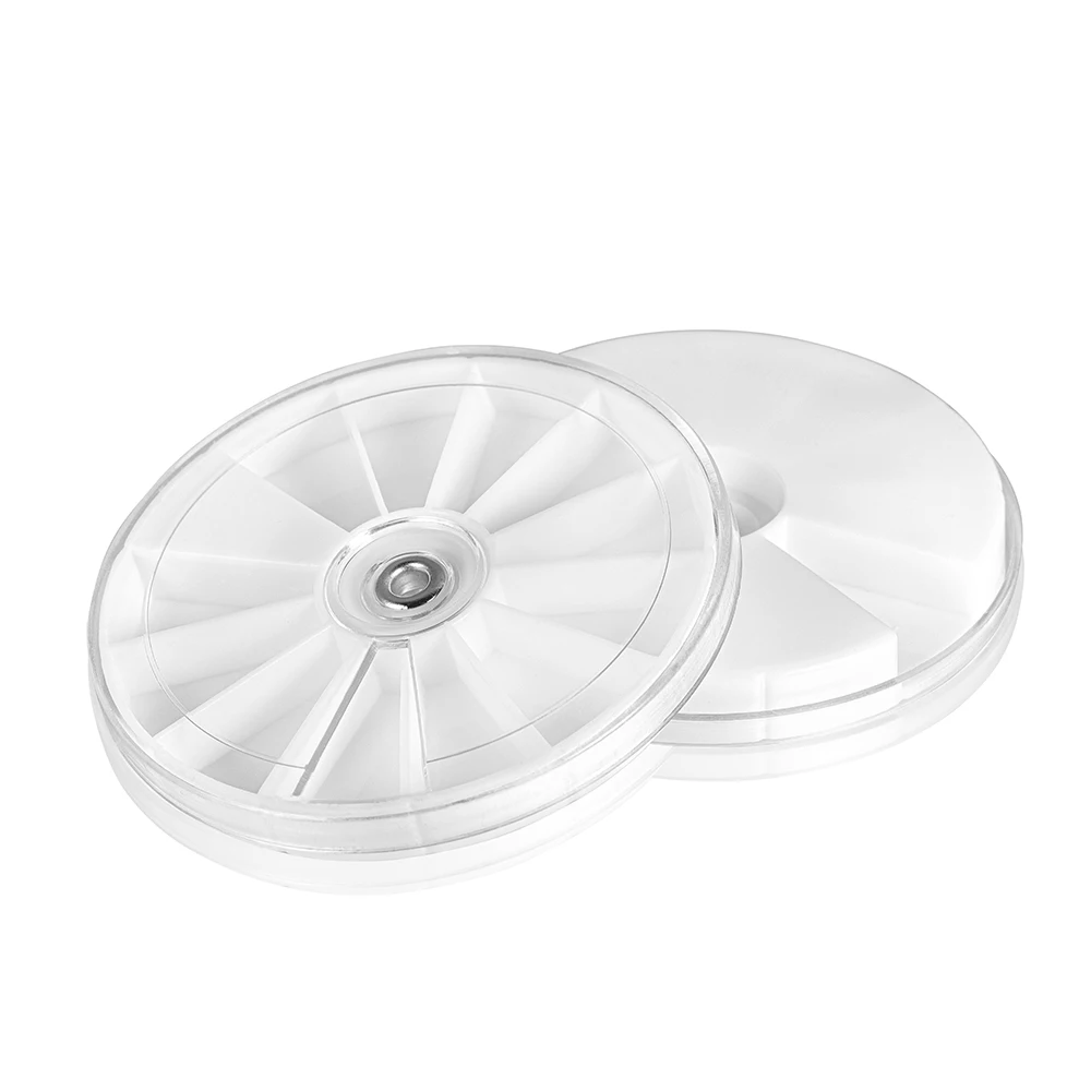 

1psc Jewelry Box AB Acrylic Wheel Nail Art Storage Box Rhinestones Bead Diamond Round Box For DIY Jewelry Making Finding Tools