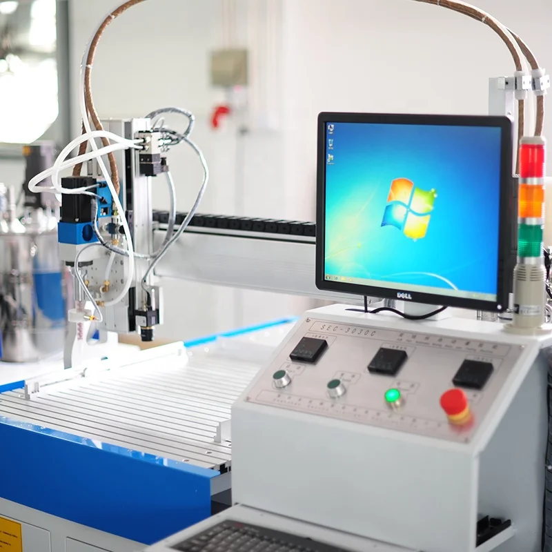 Automatic underfill dispense AB glue epoxy resin doming machine for