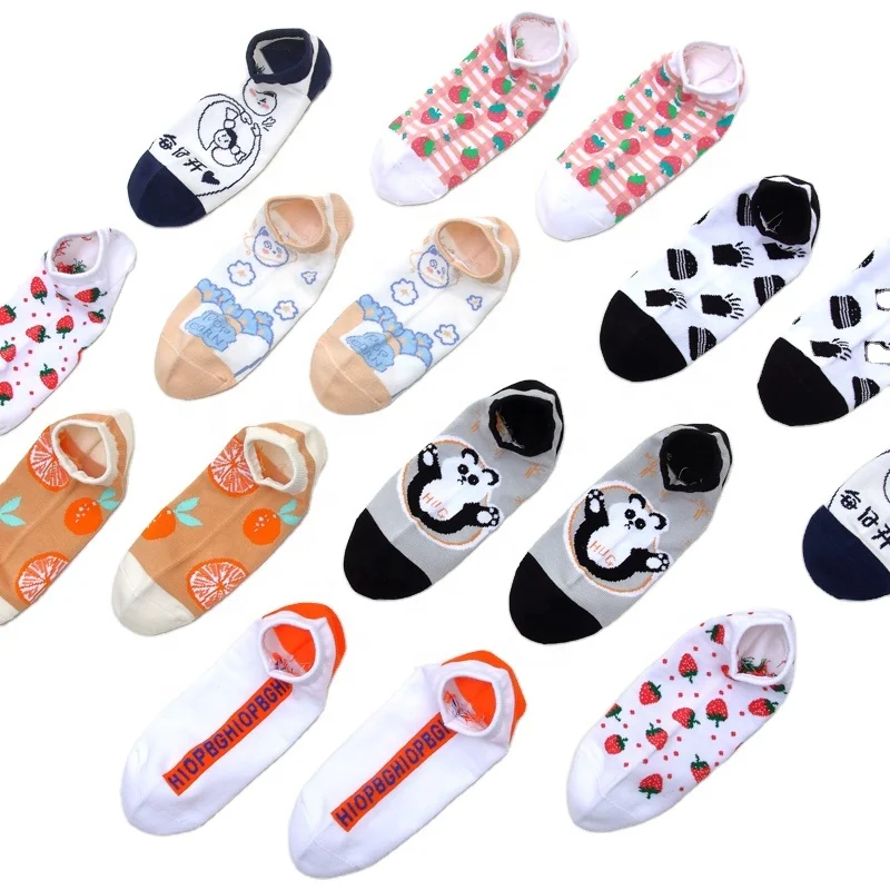 

Happy design socks summer wearing no show women free size socks ankle socks