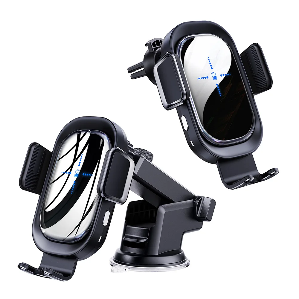 

15W Wireless Car Charger Phone Holder for iPhone Wireless Charging Car Induction Charger Mount, Black