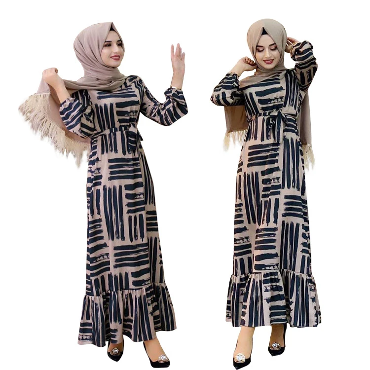 

2021 New Arrivals Plus Size Women Prayer Muslim Combine Clothing Cheap Islam Modern Abaya Dress 2020 Kind Dresses Islamic, Photo shown