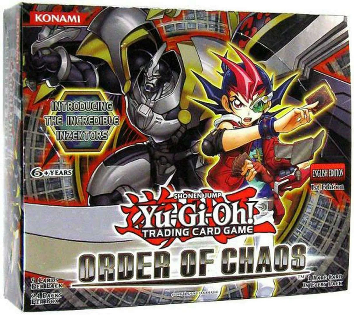 

Free shipping YuGiOh Konami Order of Chaos Booster Box English 1st Edition Factory Sealed Yu-Gi-Oh!, Colorful