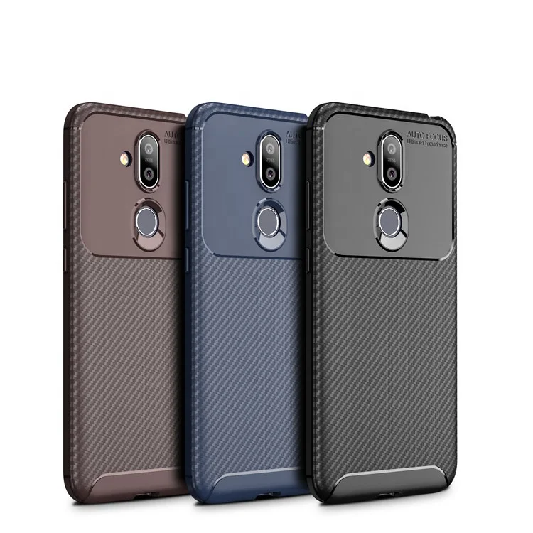 

Shockproof Carbon fiber Tpu Phone Case For nokia 7.1 plus X7 Bumper case cover, Multi-color, can be customized