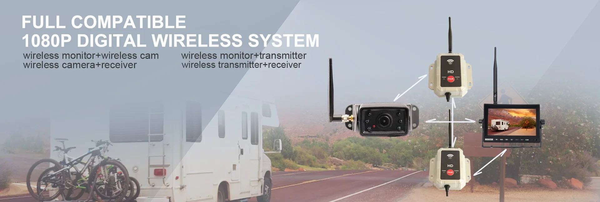 wireless rear observation camera kit