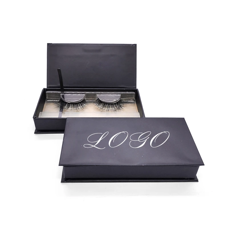 

SHUYING customized private label cheap eyelash boxes lashes empty eyelash case, White and black
