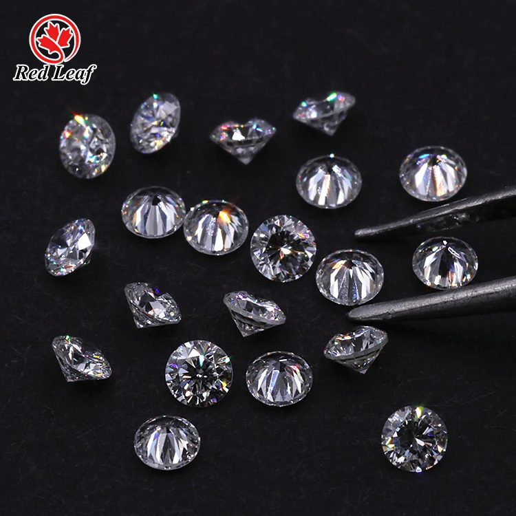 

Redleaf Jewelry synthetic round brilliant cut HPHT CVD DEF 2.0mm per carat price loose lab grown diamond