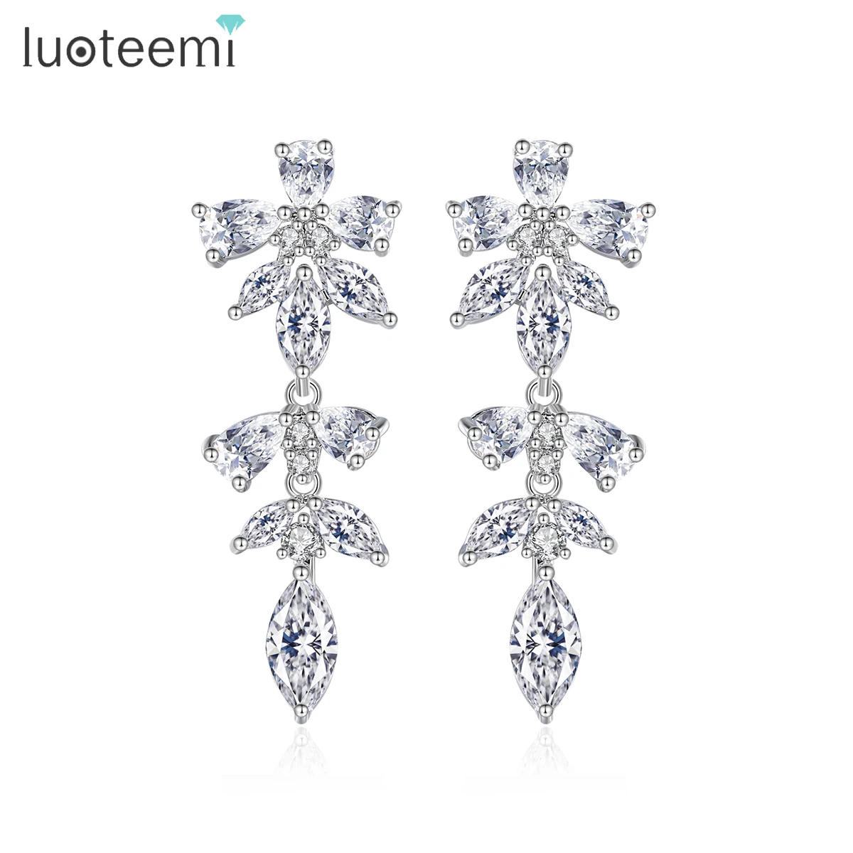 

LUOTEEMI Trendy Hanging Accessory Jewelry Trend 2024 Trending Earing Luxury Fashion Party Earrings Woman